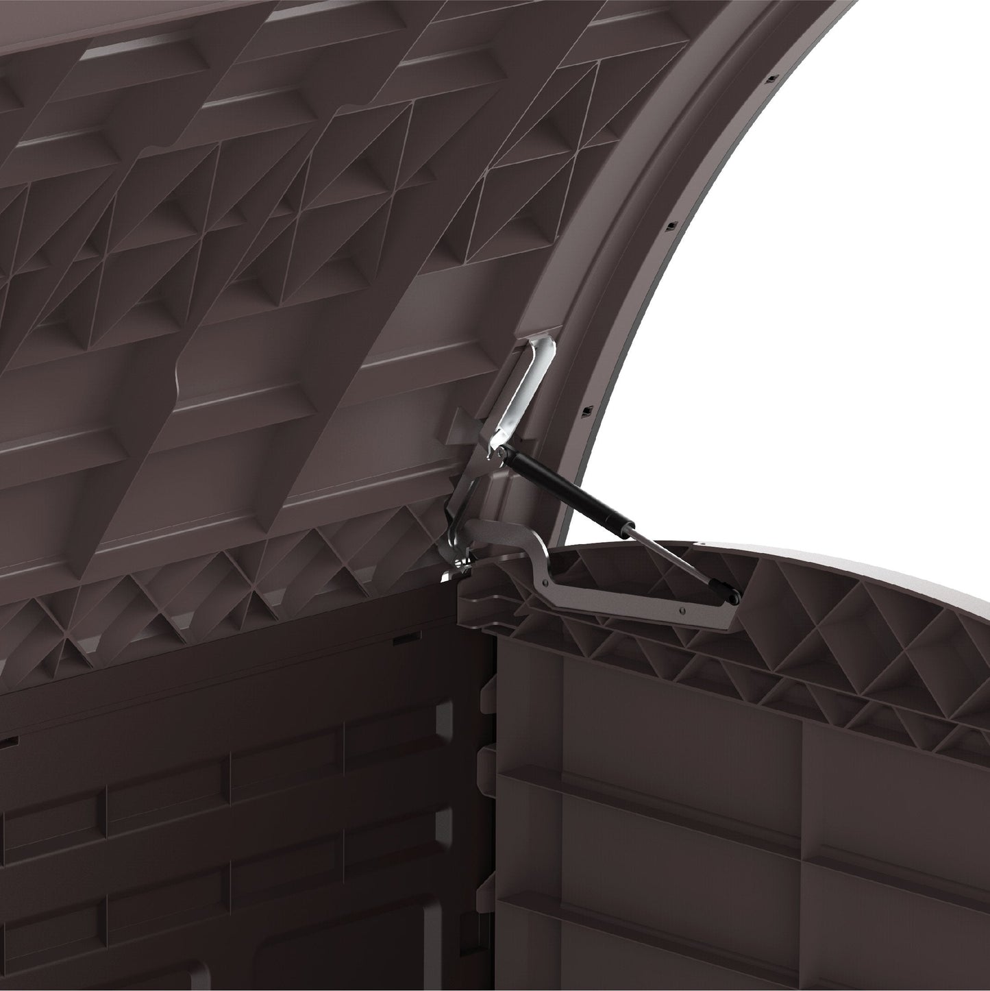 Cedargrain 1200L Small Storage Shed with Arc Lid - Cosmoplast Qatar