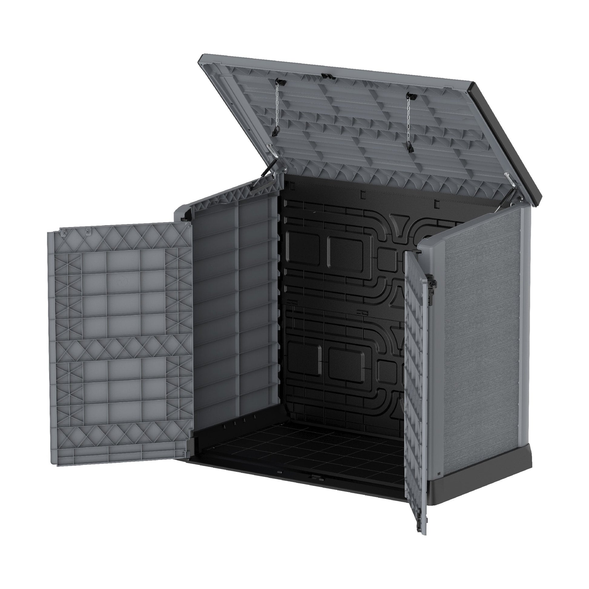 Cedargrain 1200L Small Storage Shed with Flat Lid - Cosmoplast Qatar