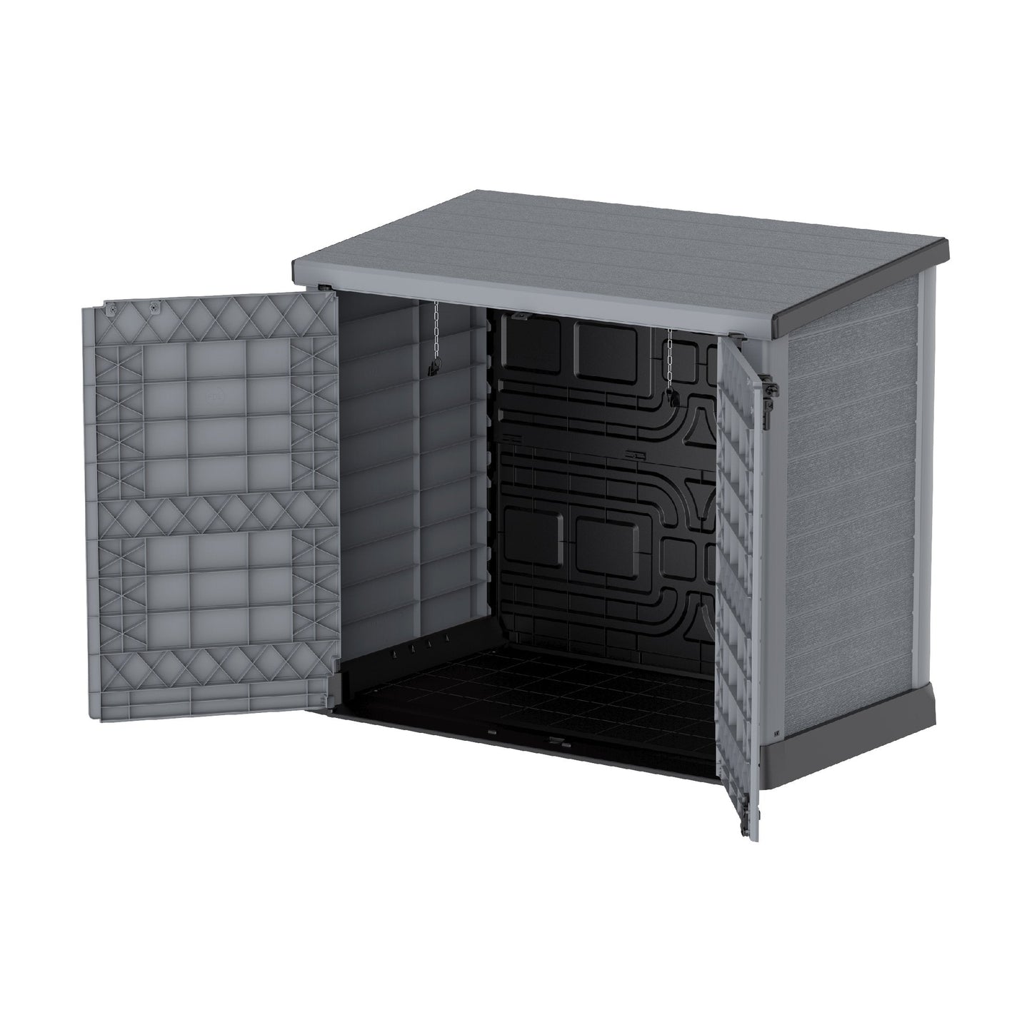 Cedargrain 1200L Small Storage Shed with Flat Lid - Cosmoplast Qatar