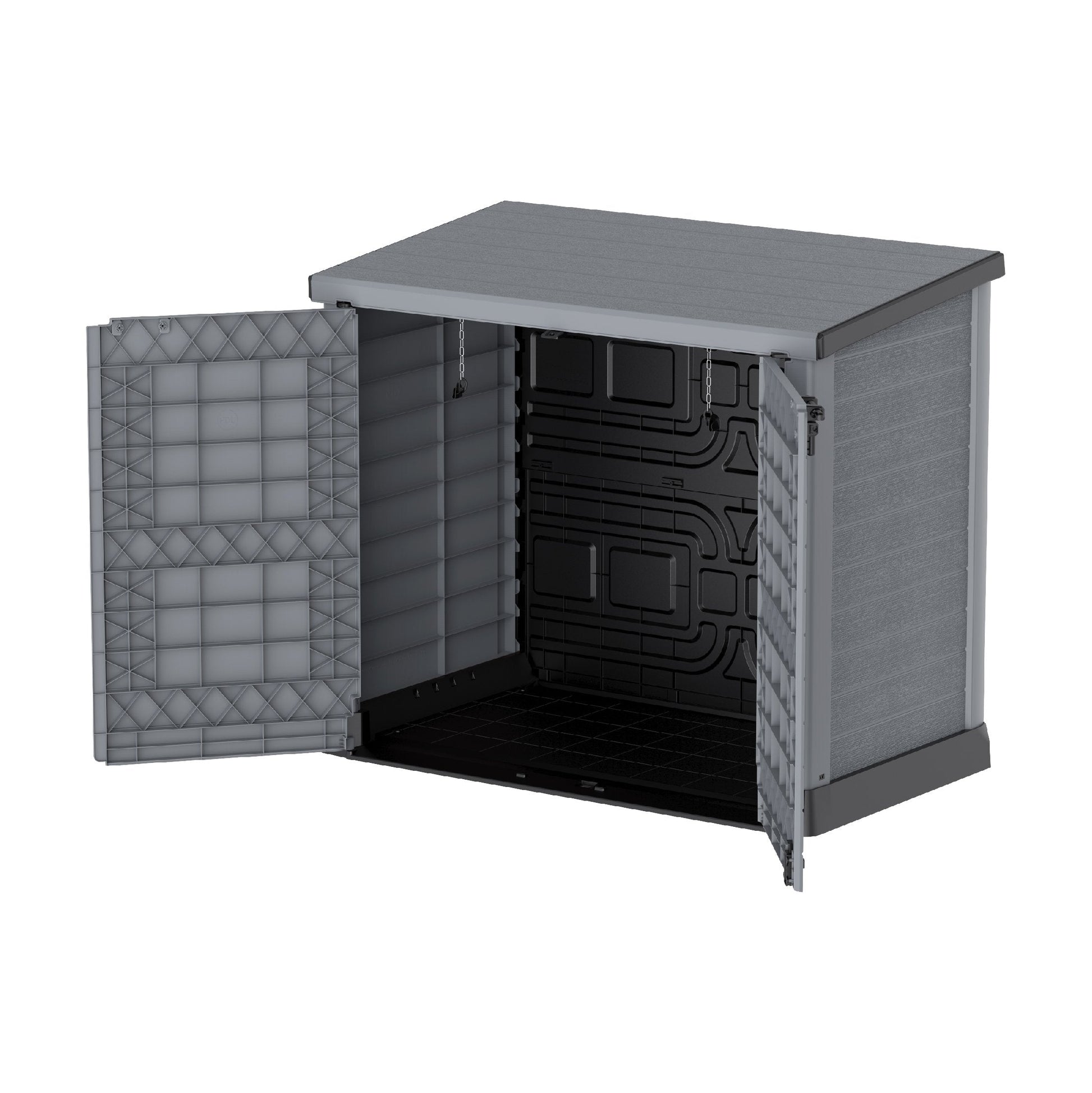 Cedargrain 1200L Small Storage Shed with Flat Lid - Cosmoplast Qatar