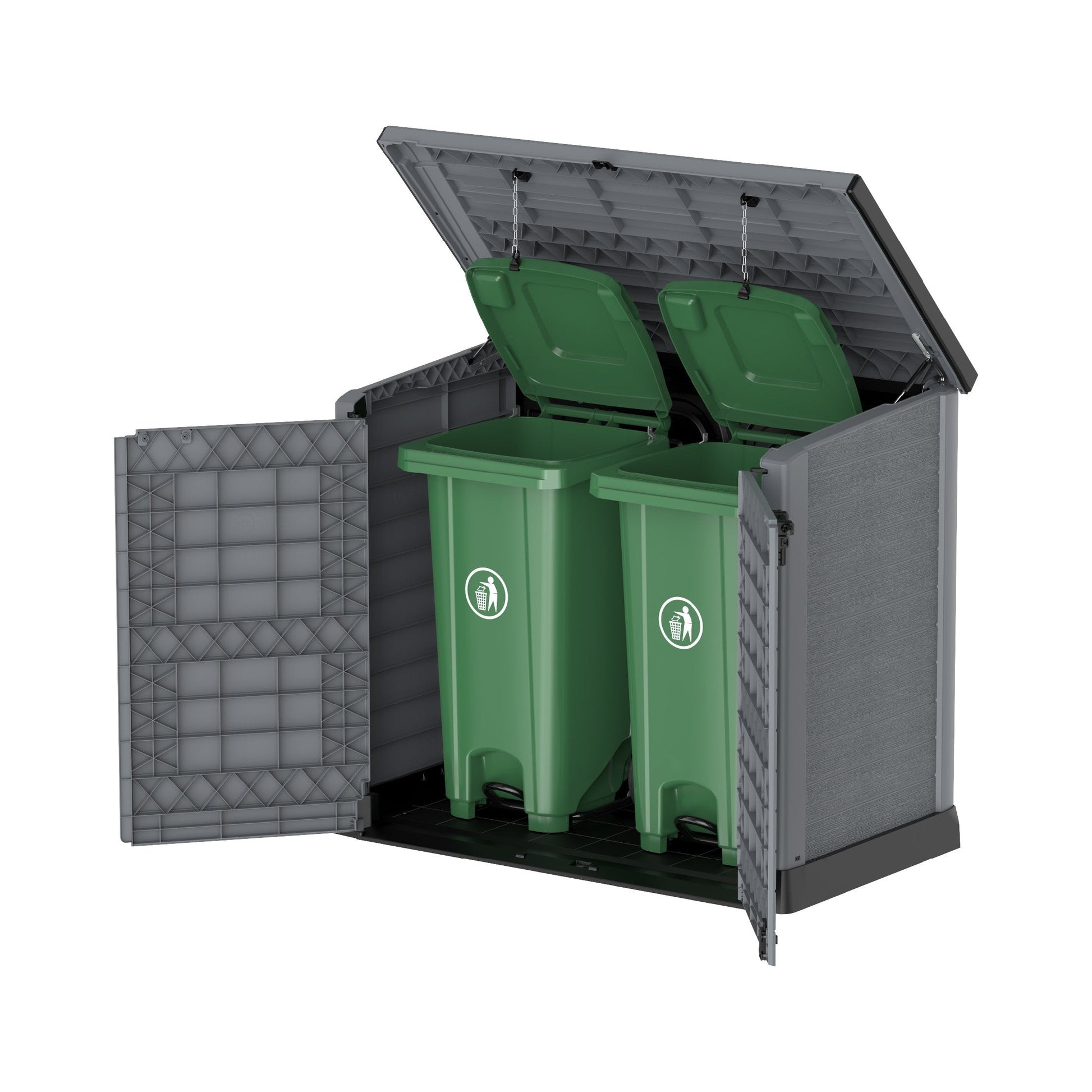 Cedargrain 1200L Small Storage Shed with Flat Lid - Cosmoplast Qatar