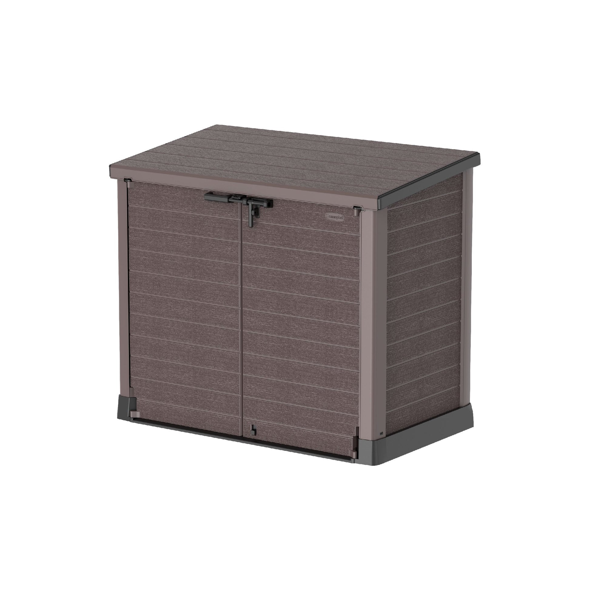 Cedargrain 1200L Small Storage Shed with Flat Lid - Cosmoplast Qatar