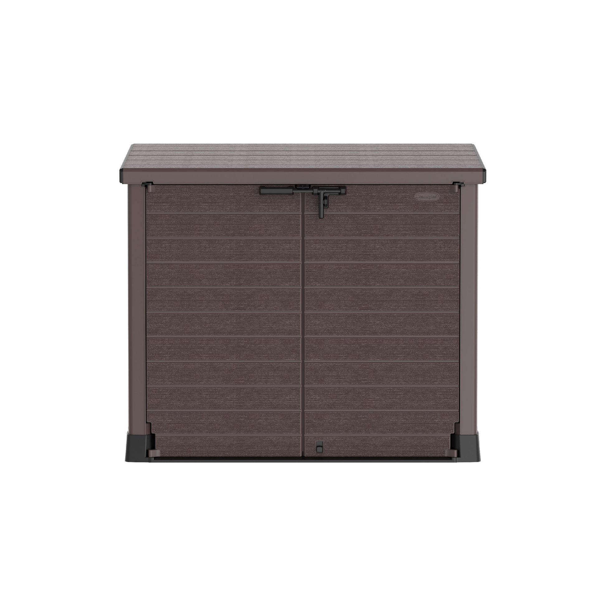 Cedargrain 1200L Small Storage Shed with Flat Lid - Cosmoplast Qatar