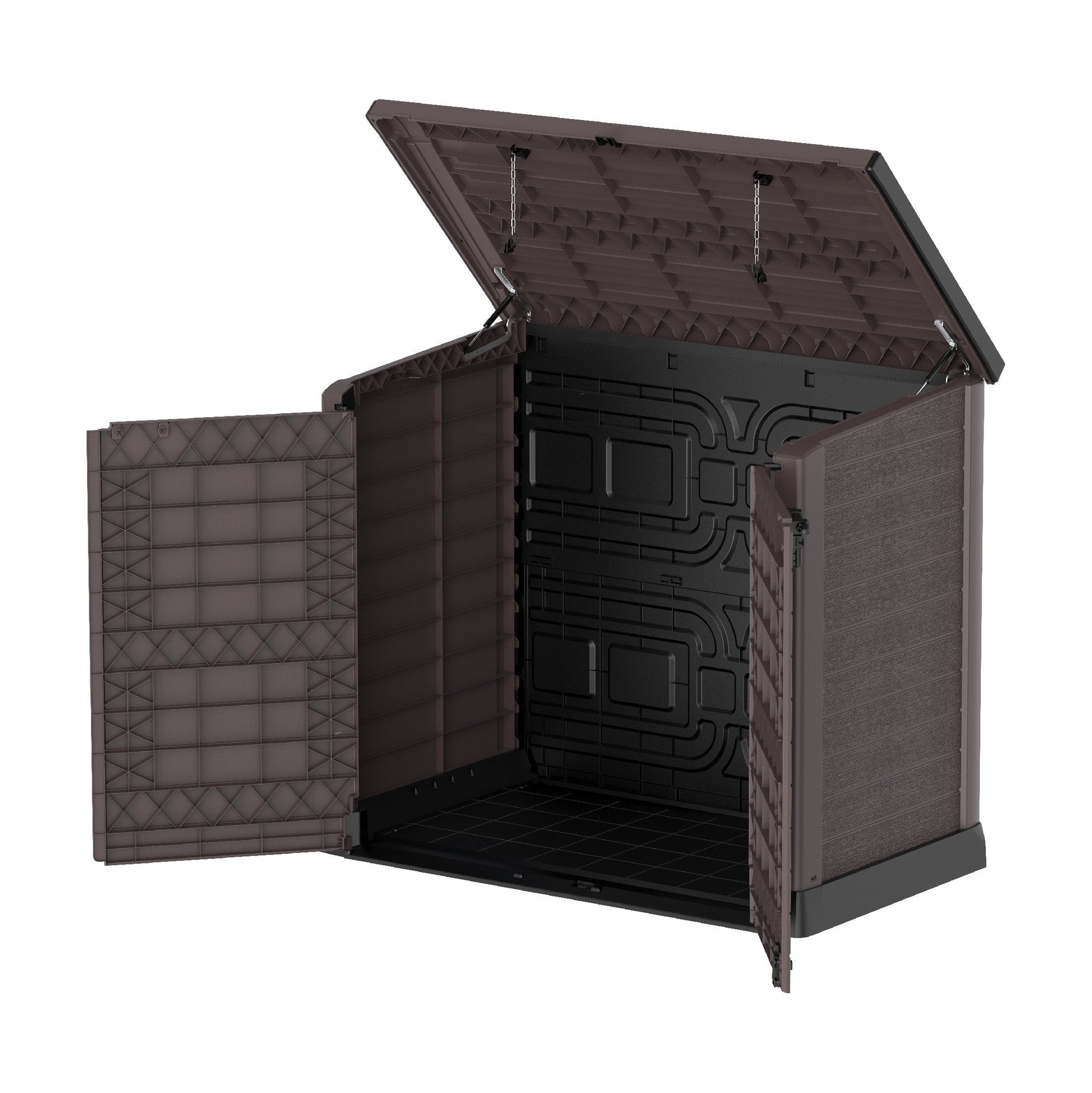 Cedargrain 1200L Small Storage Shed with Flat Lid - Cosmoplast Qatar
