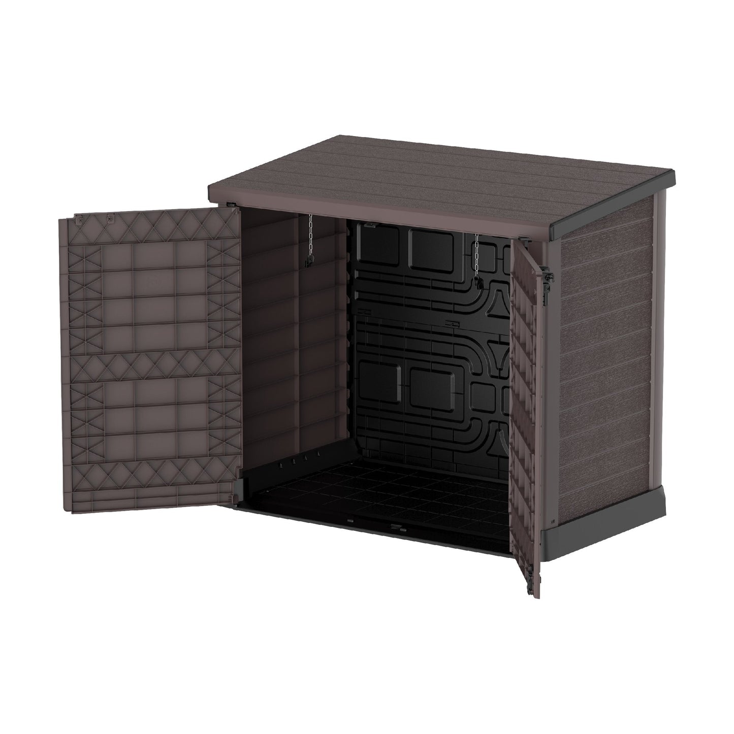 Cedargrain 1200L Small Storage Shed with Flat Lid - Cosmoplast Qatar