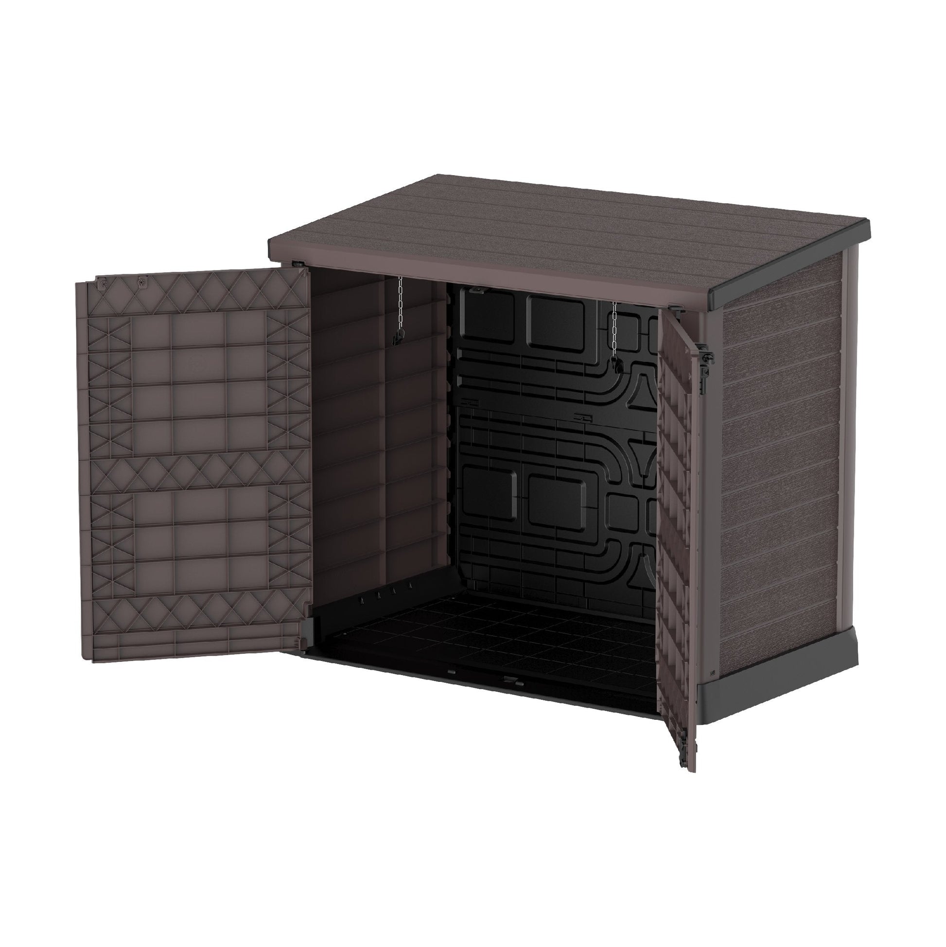 Cedargrain 1200L Small Storage Shed with Flat Lid - Cosmoplast Qatar