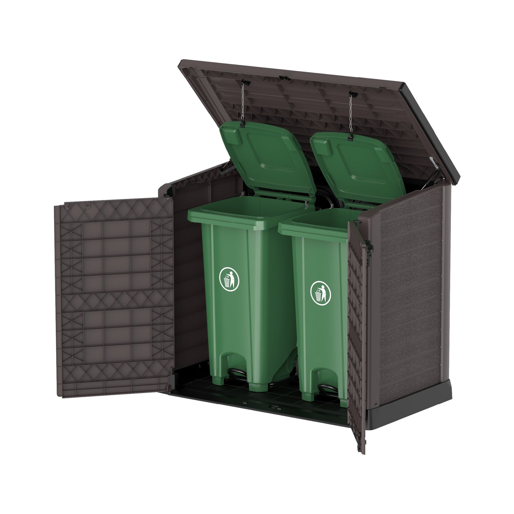 Cedargrain 1200L Small Storage Shed with Flat Lid - Cosmoplast Qatar