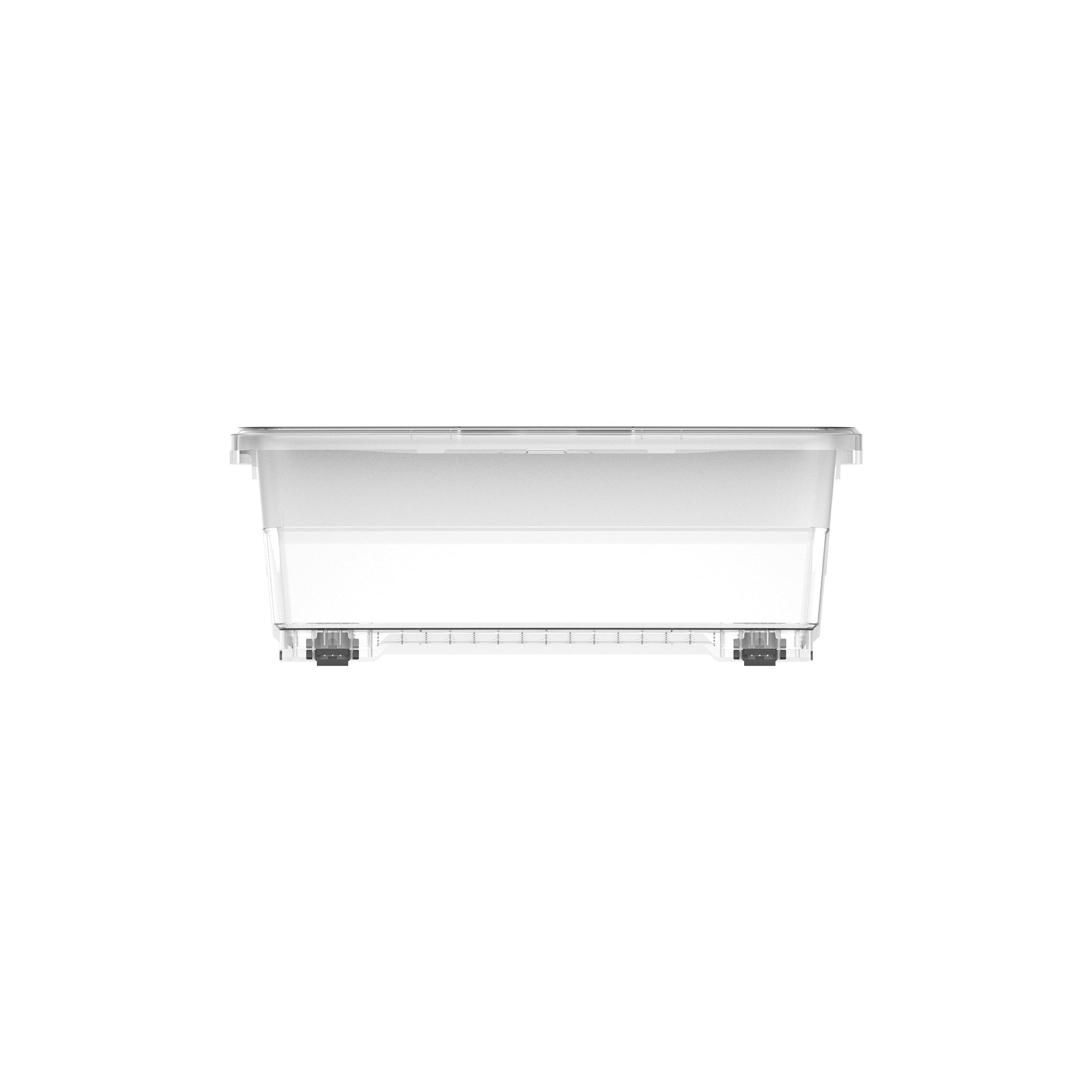 45L Clear Plastic Underbed Storage Box with Wheels & Lockable Lid - Cosmoplast Qatar