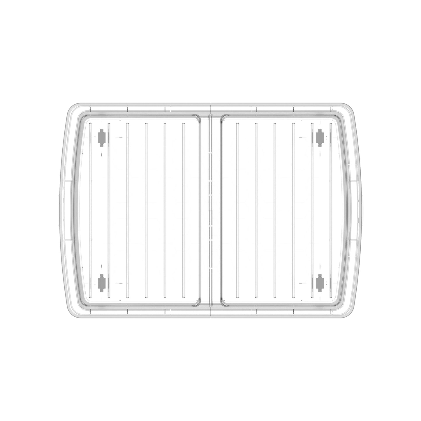 45L Clear Plastic Underbed Storage Box with Wheels & Lockable Lid - Cosmoplast Qatar