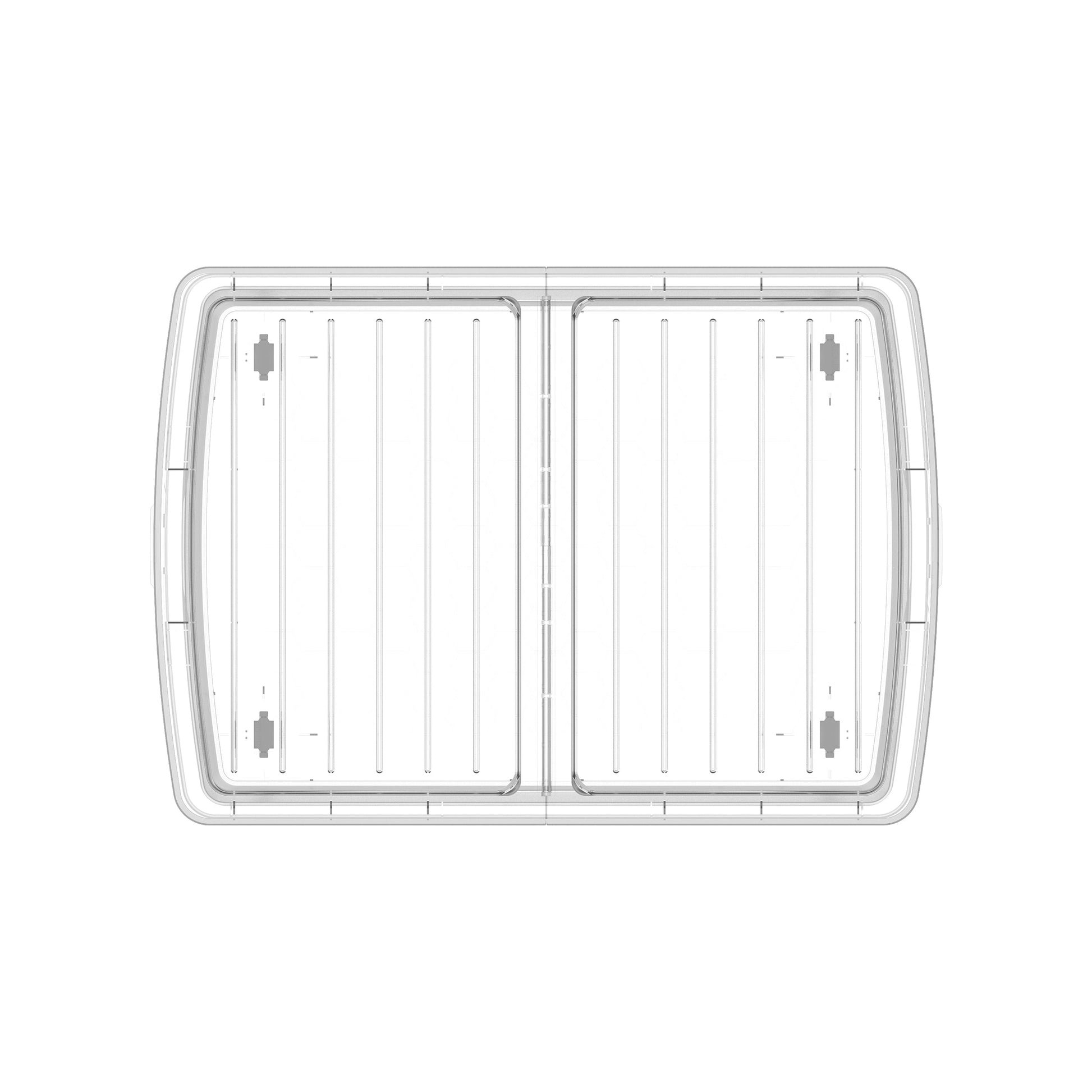 45L Clear Plastic Underbed Storage Box with Wheels & Lockable Lid - Cosmoplast Qatar