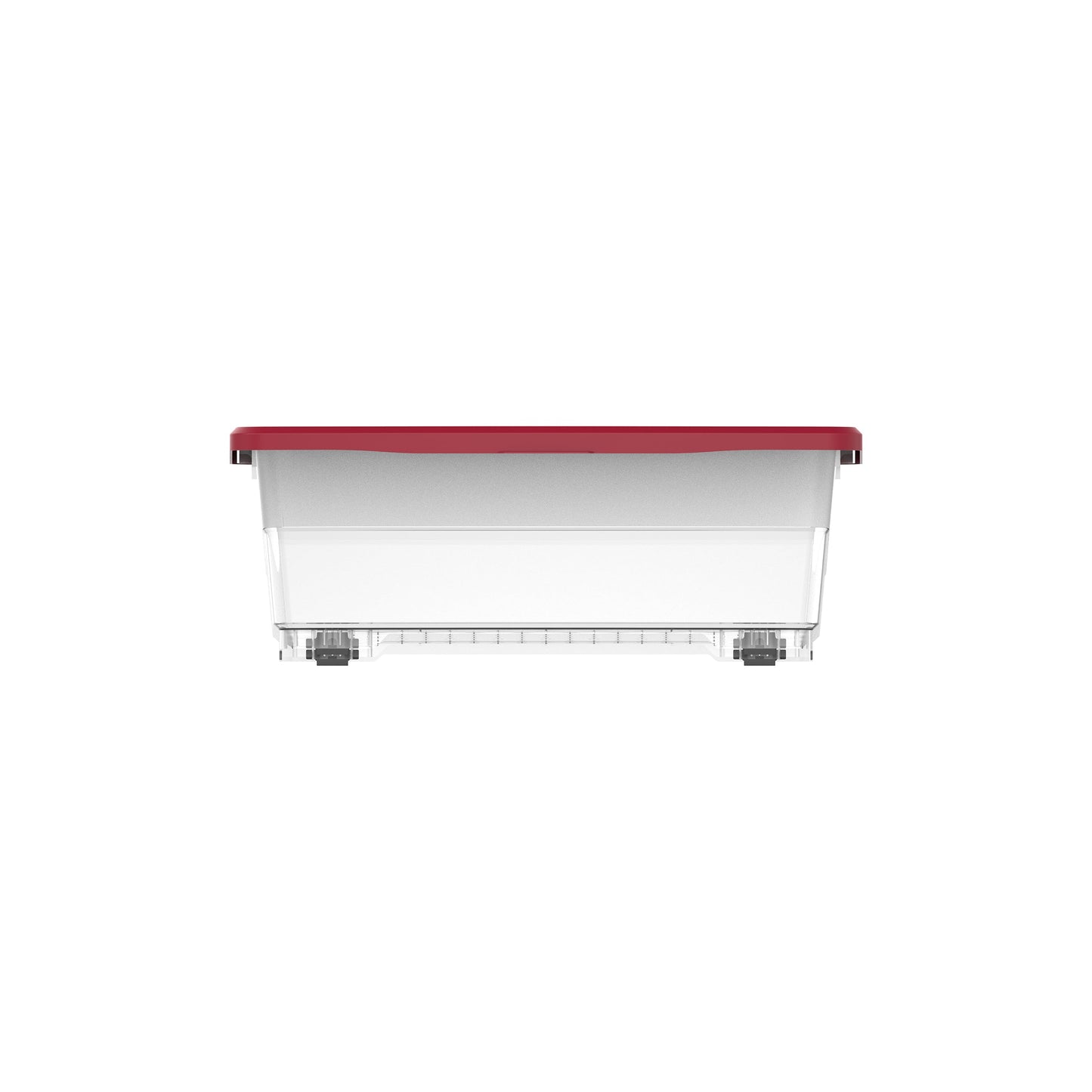45L Clear Plastic Underbed Storage Box with Wheels & Lockable Lid - Cosmoplast Qatar