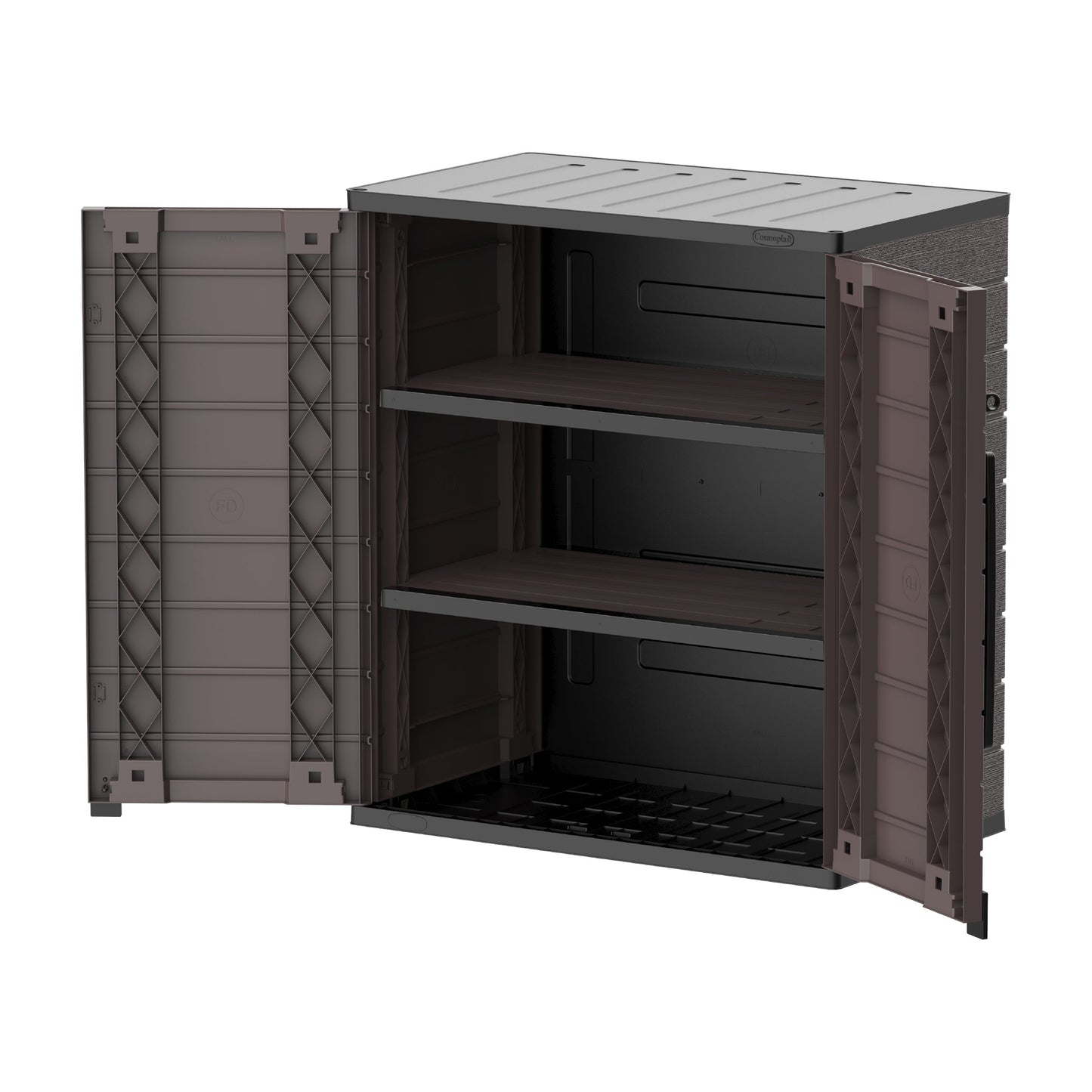 Cedargrain Vertical Storage Short Cabinet - Cosmoplast Qatar