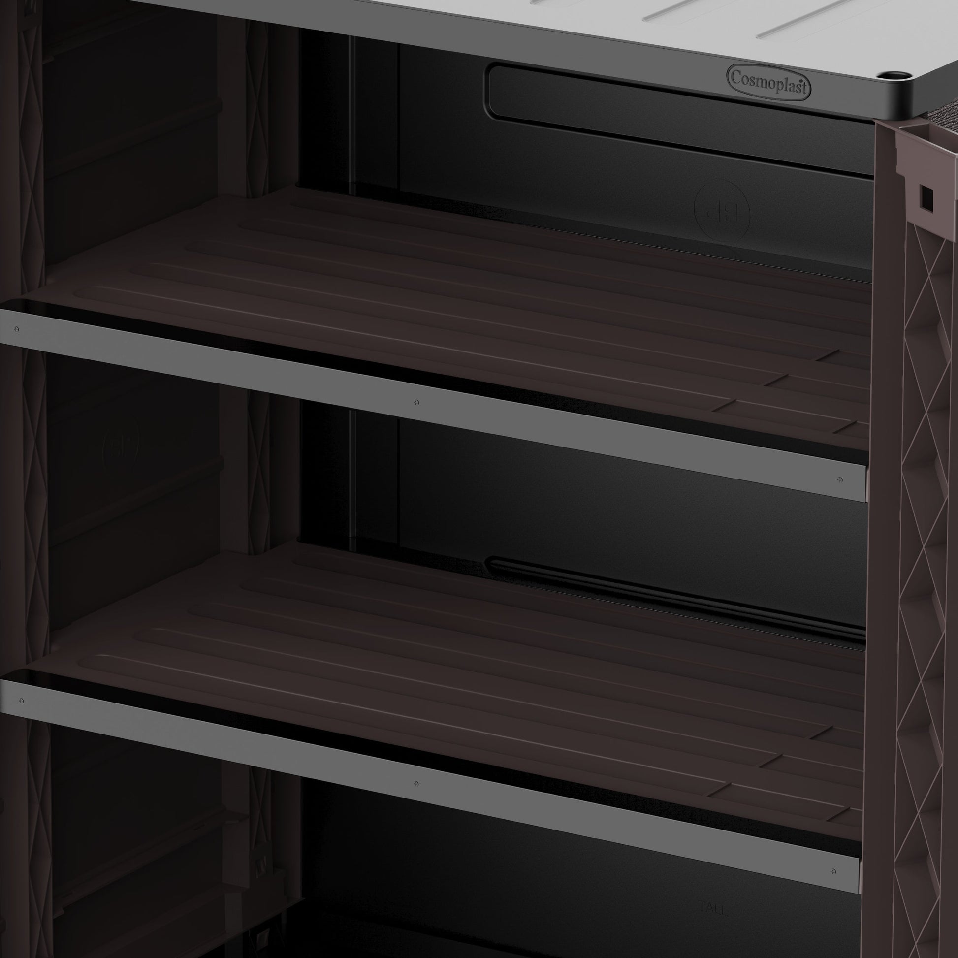 Cedargrain Vertical Storage Short Cabinet - Cosmoplast Qatar