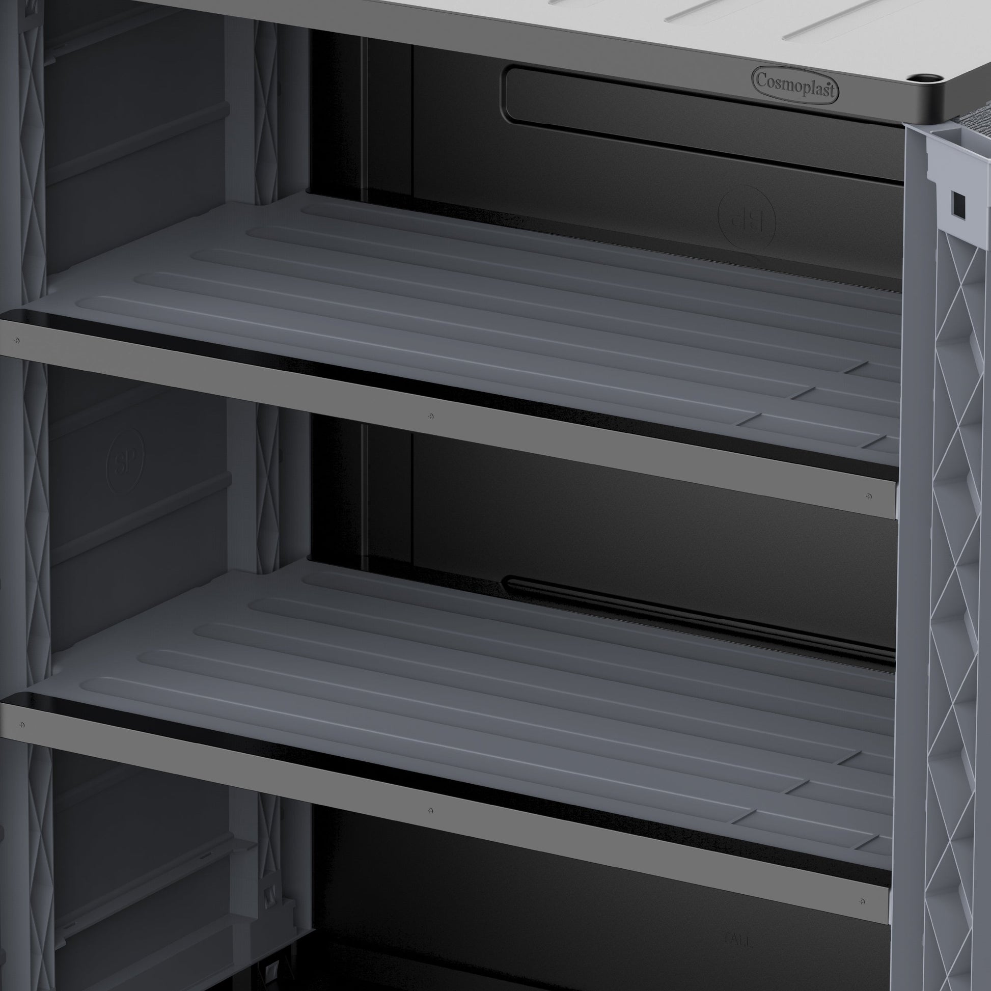 Cedargrain Vertical Storage Short Cabinet - Cosmoplast Qatar