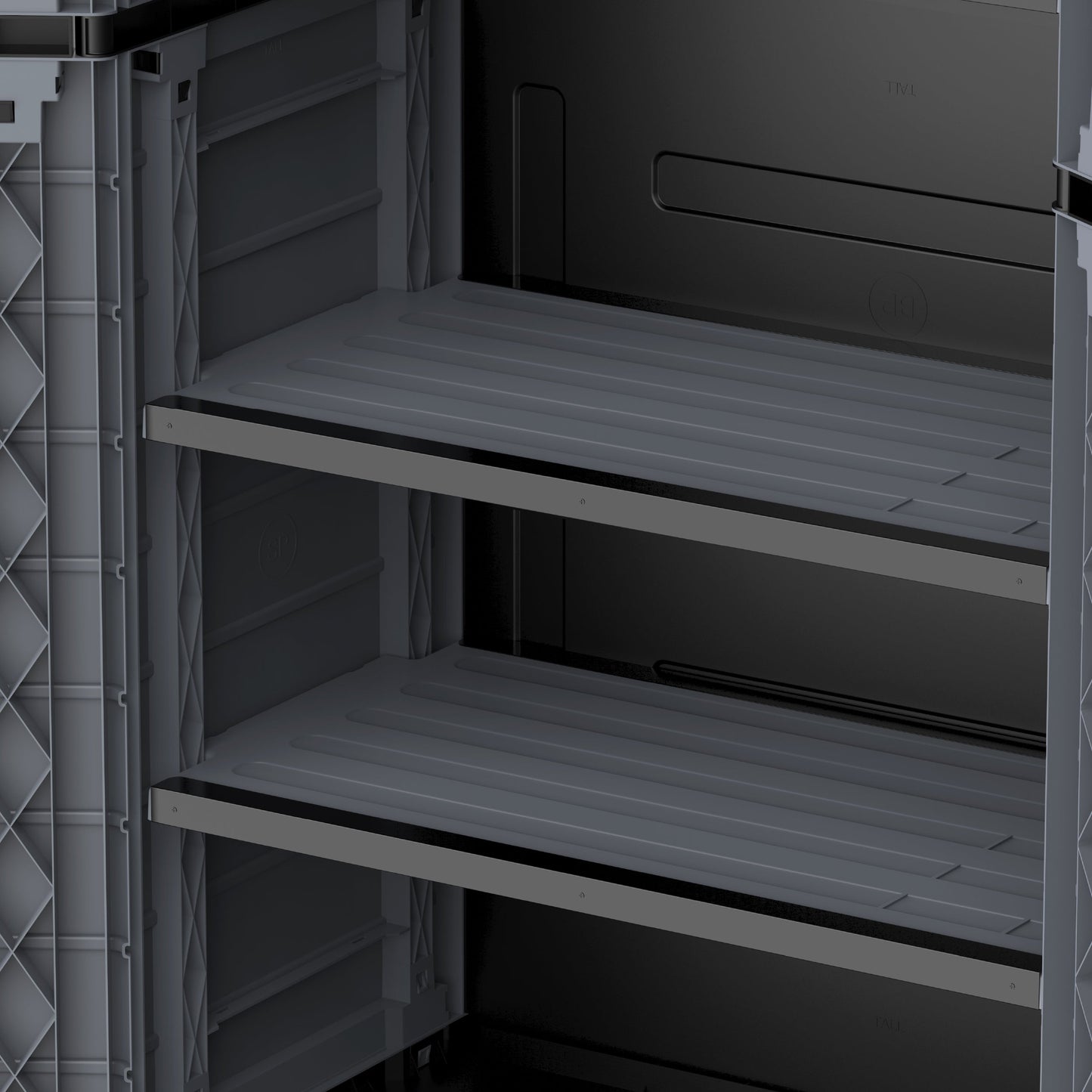 Cedargrain Vertical Storage Tall Cabinet - Cosmoplast Qatar