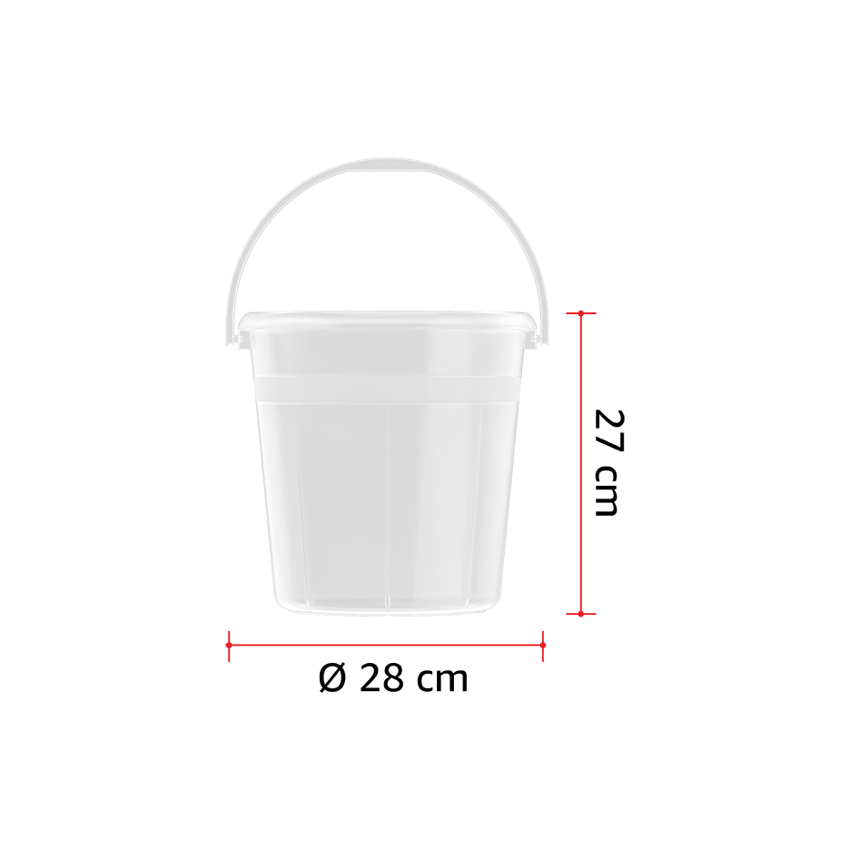 DX 10L Round Plastic Bucket with Handle