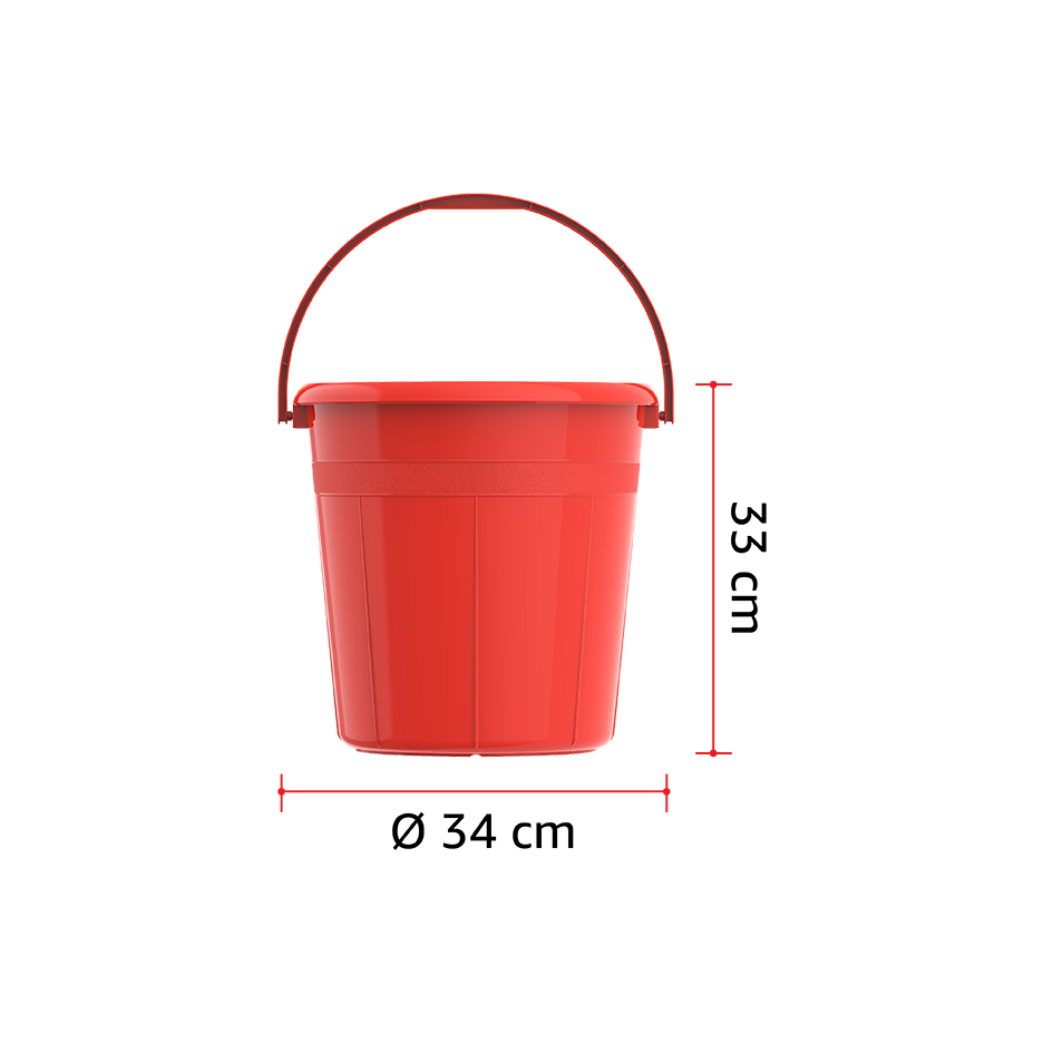 DX 20L Round Plastic Bucket with Handle - Cosmoplast Qatar