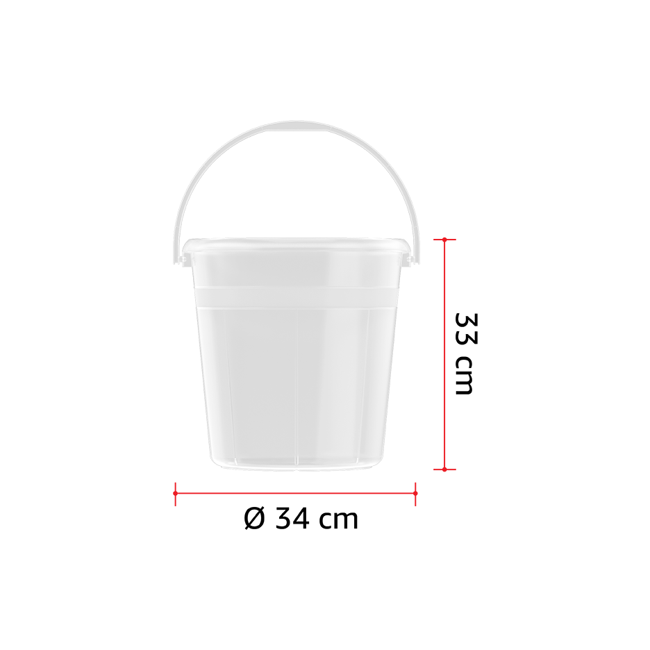 DX 20L Round Plastic Bucket with Handle - Cosmoplast Qatar