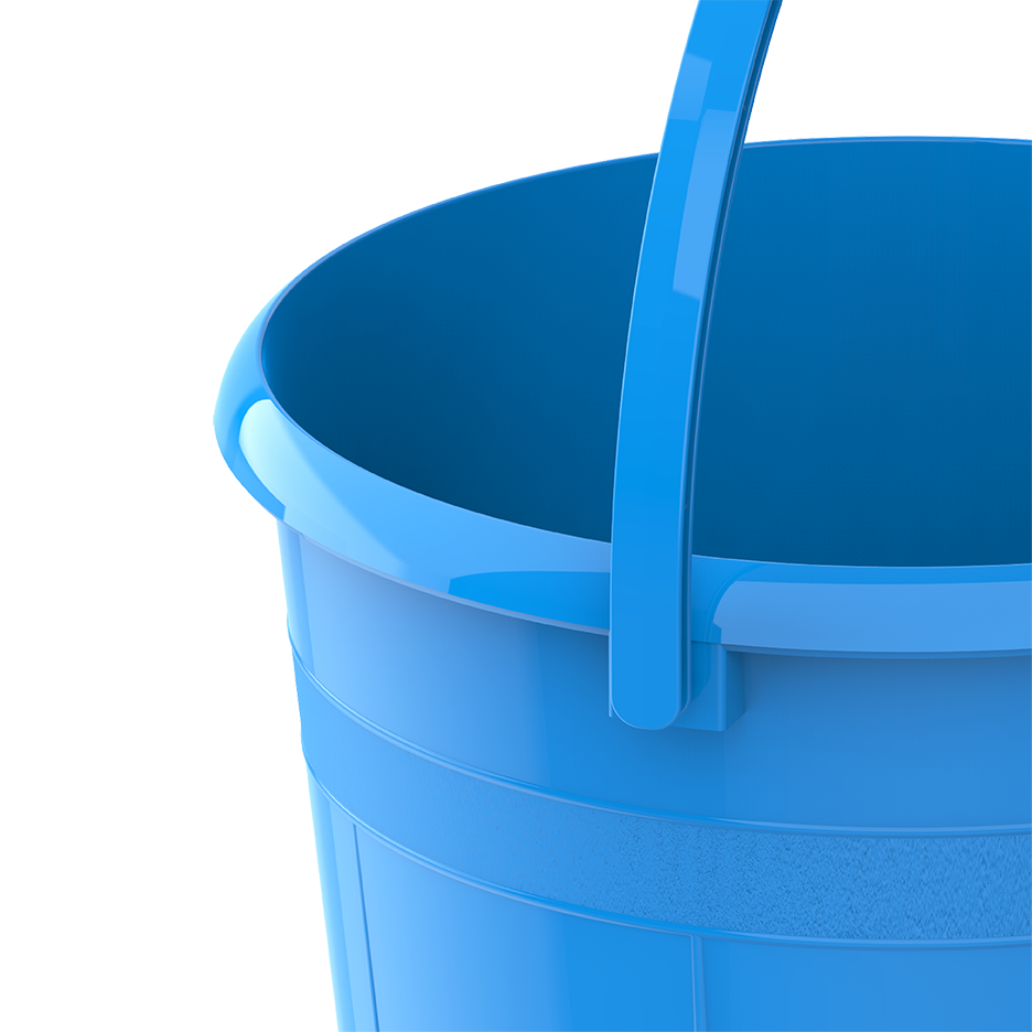 DX 20L Round Plastic Bucket with Handle - Cosmoplast Qatar