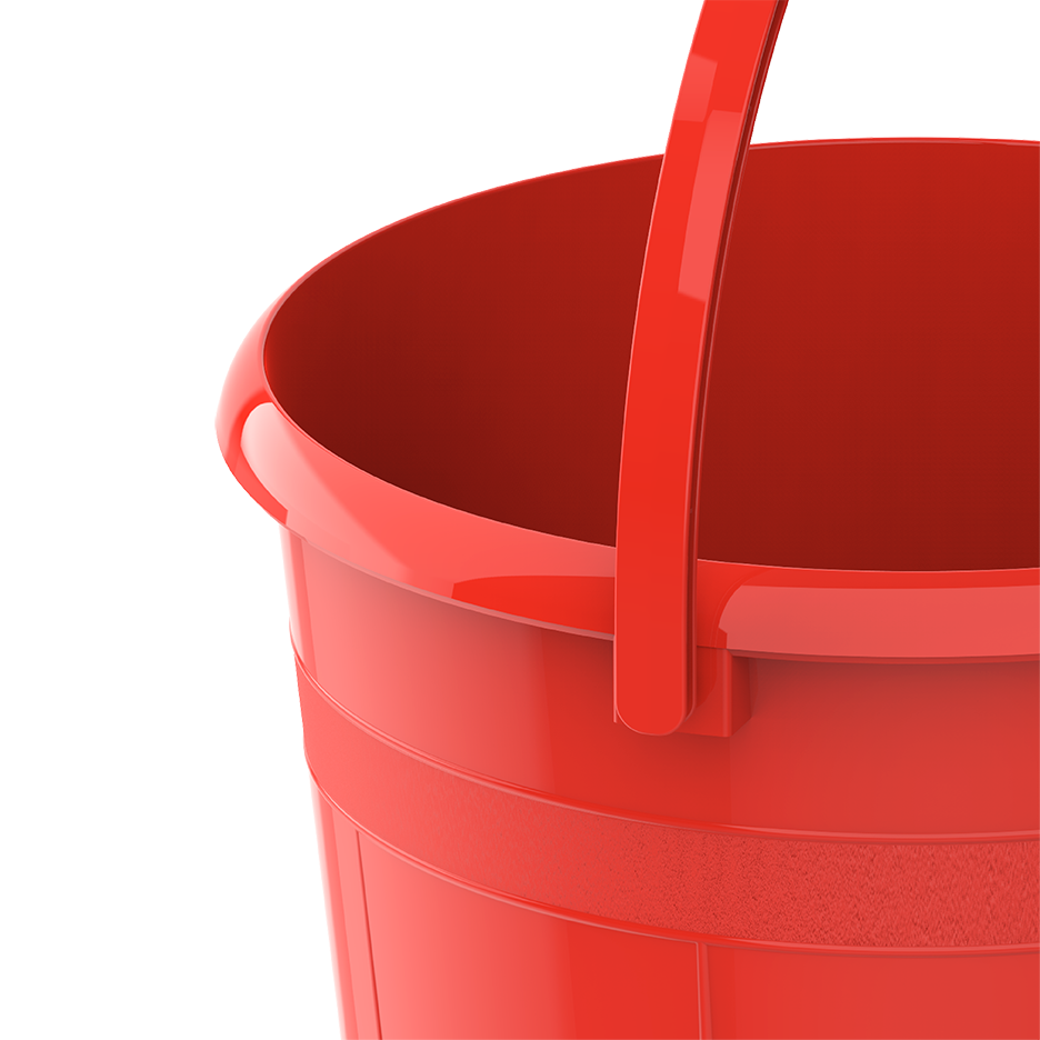 DX 20L Round Plastic Bucket with Handle - Cosmoplast Qatar