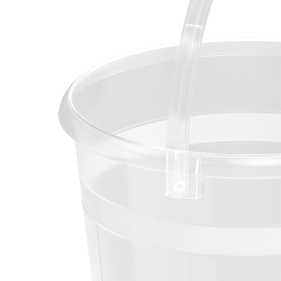 DX 20L Round Plastic Bucket with Handle - Cosmoplast Qatar