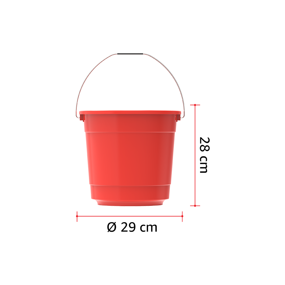 EX 15L Round Plastic Bucket with Steel Handle