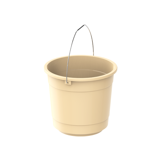 EX 15L Round Plastic Bucket with Steel Handle - Cosmoplast Qatar