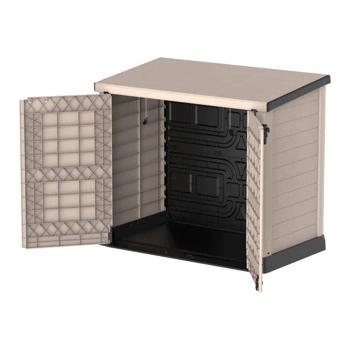 Cedargrain 1200L Small Storage Shed with Flat Lid - Cosmoplast Qatar