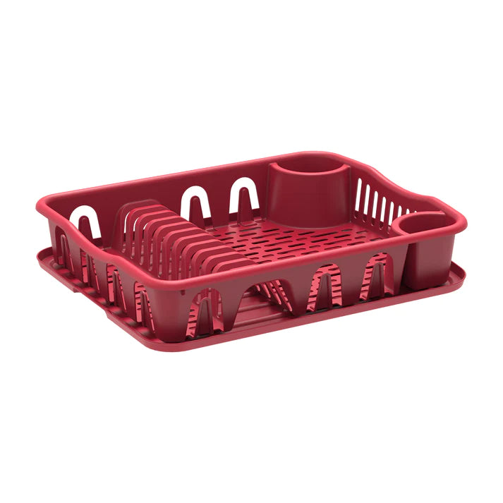 Cosmoplast Plastic Dish Drainer Large with Tray – Cosmoplast Qatar