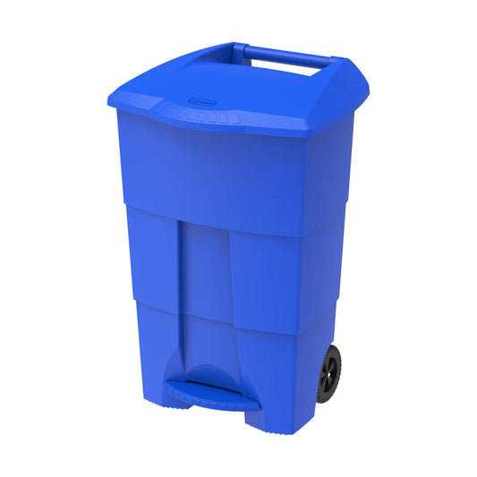100L Step-on Waste Bin with Pedal & Wheels
