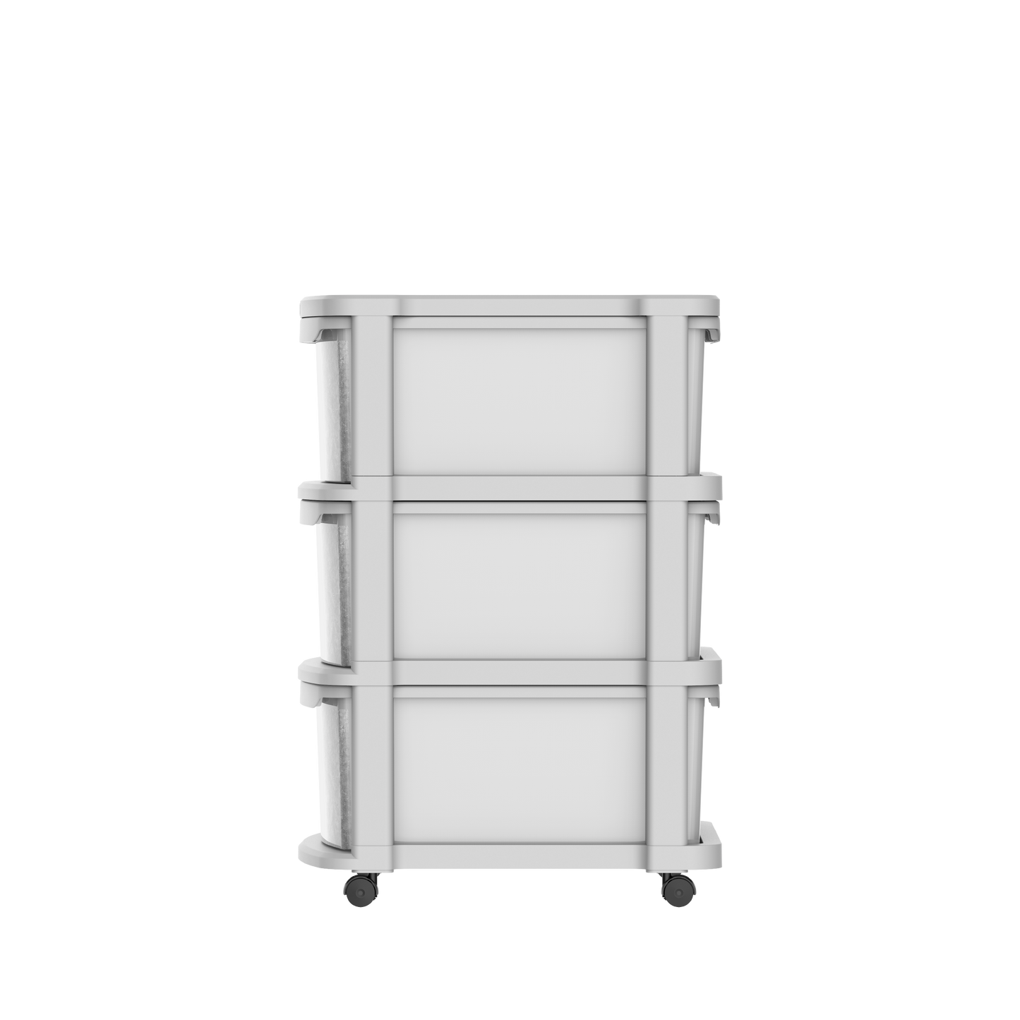 خزانة سيراميك 3 طبقات متعددة الأغراض مع عجلات