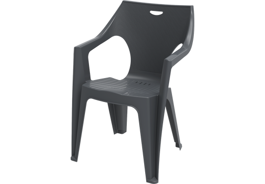 Plastic Garden Chair Duke Dark Grey