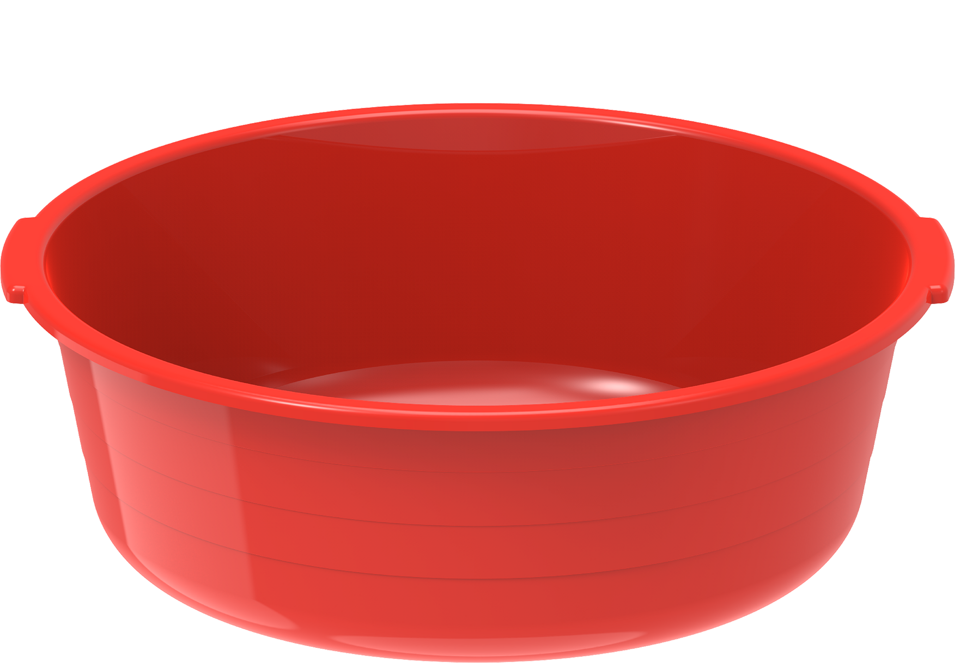 Plastic Round Basin Tub 34L Red