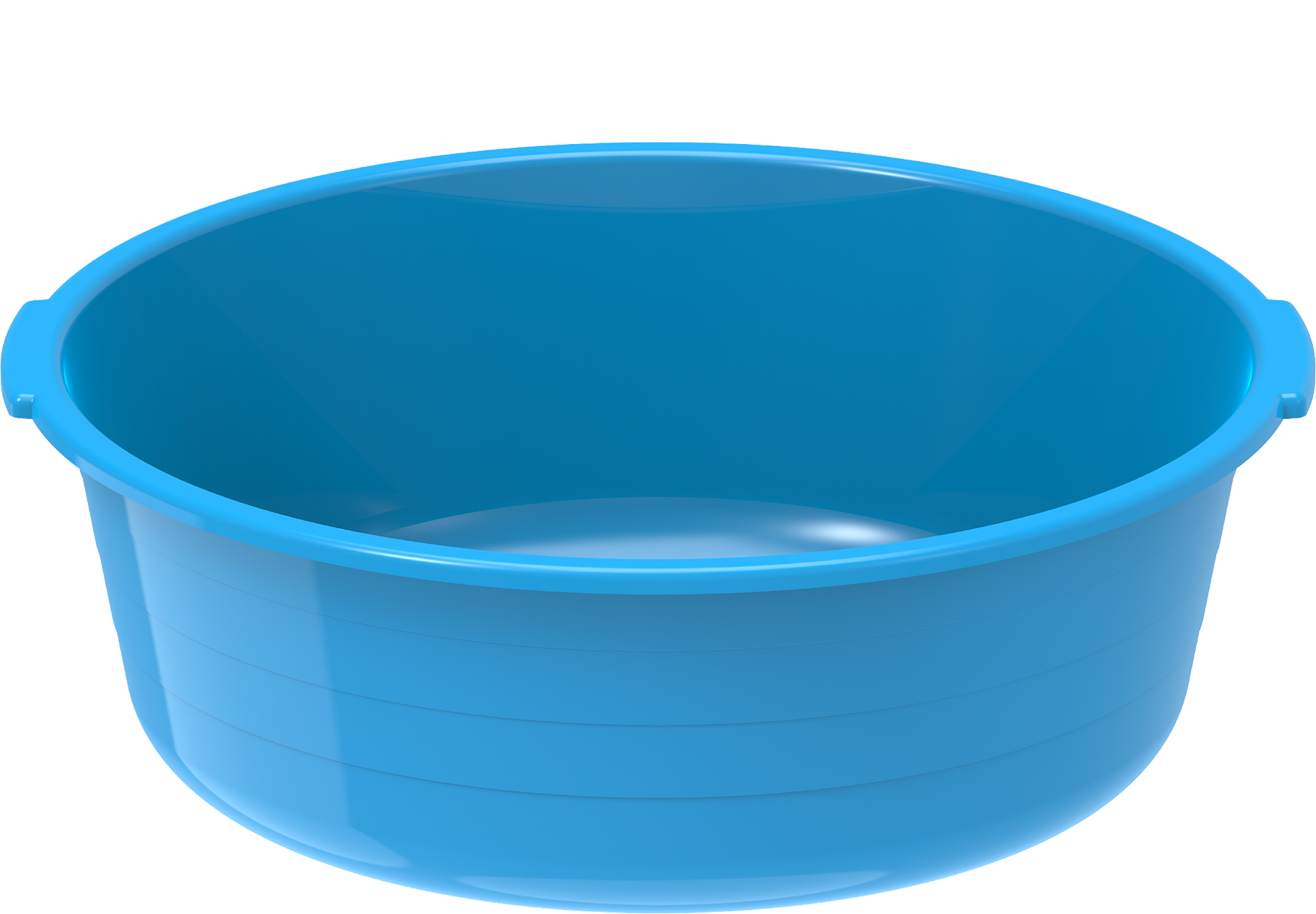 Plastic Round Basin Tub 34L Blue